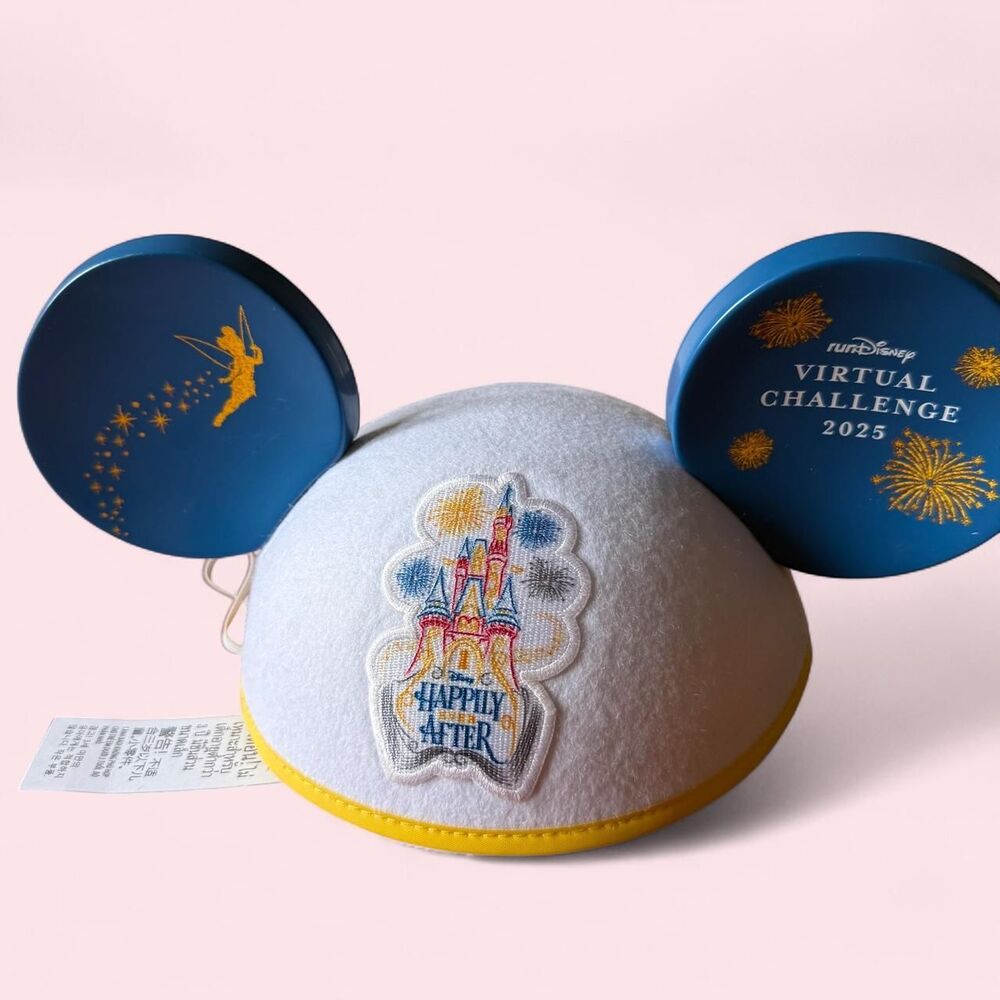 Disney Hat Unisex OSFM White runDisney 2025 Happily Ever After NWT Mickey